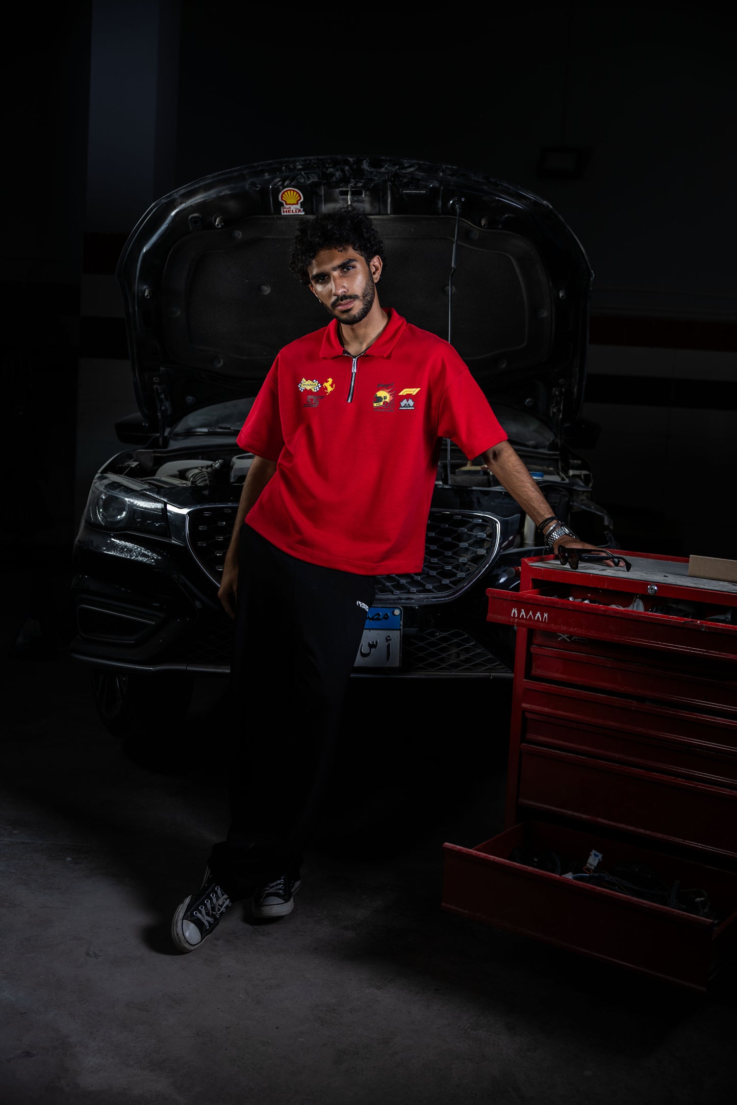 Ferrari Flame Polo T-Shirt
