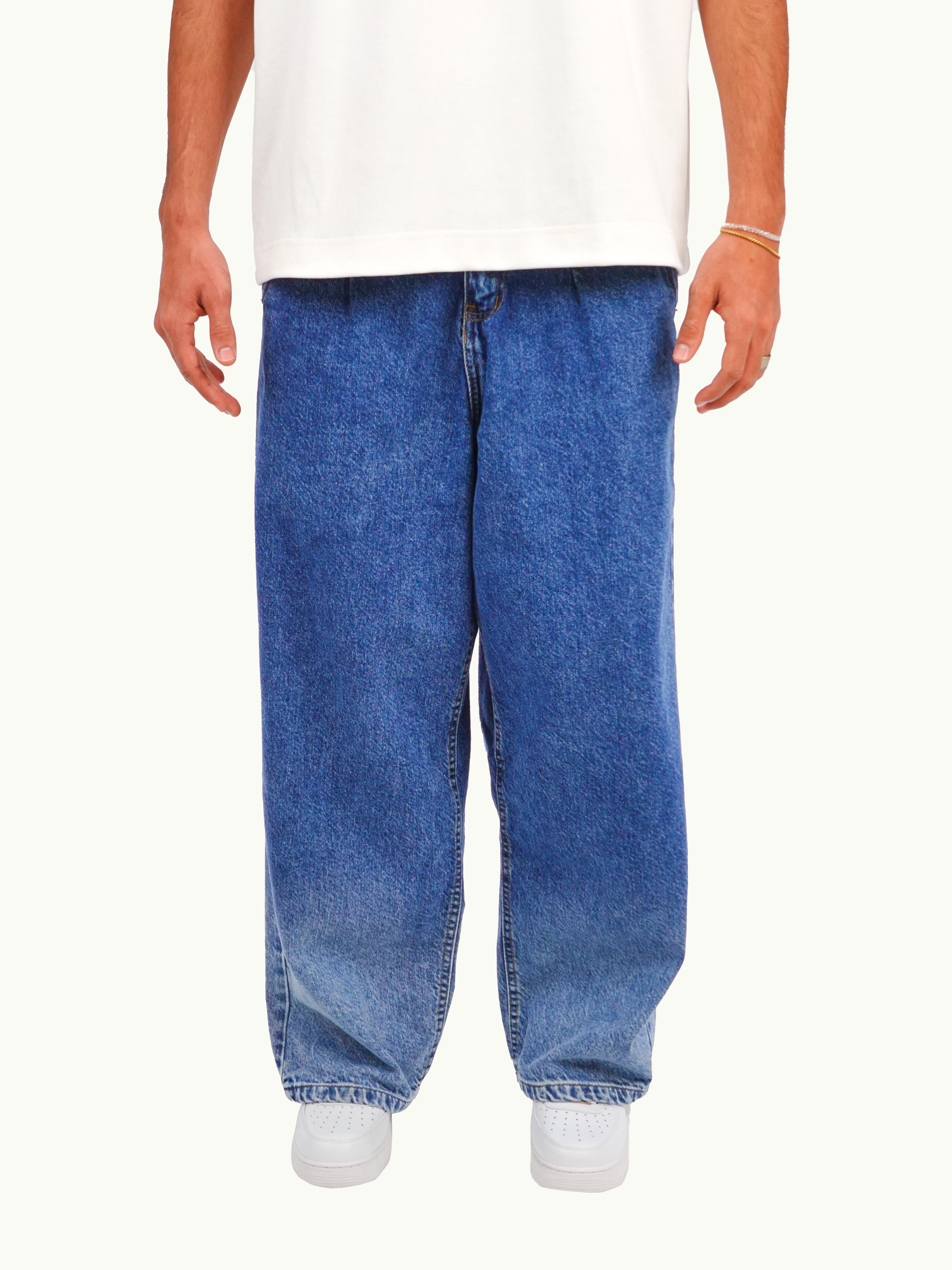 Faded Denim Pants