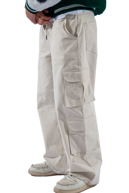 CRÈME CARGO PANTS