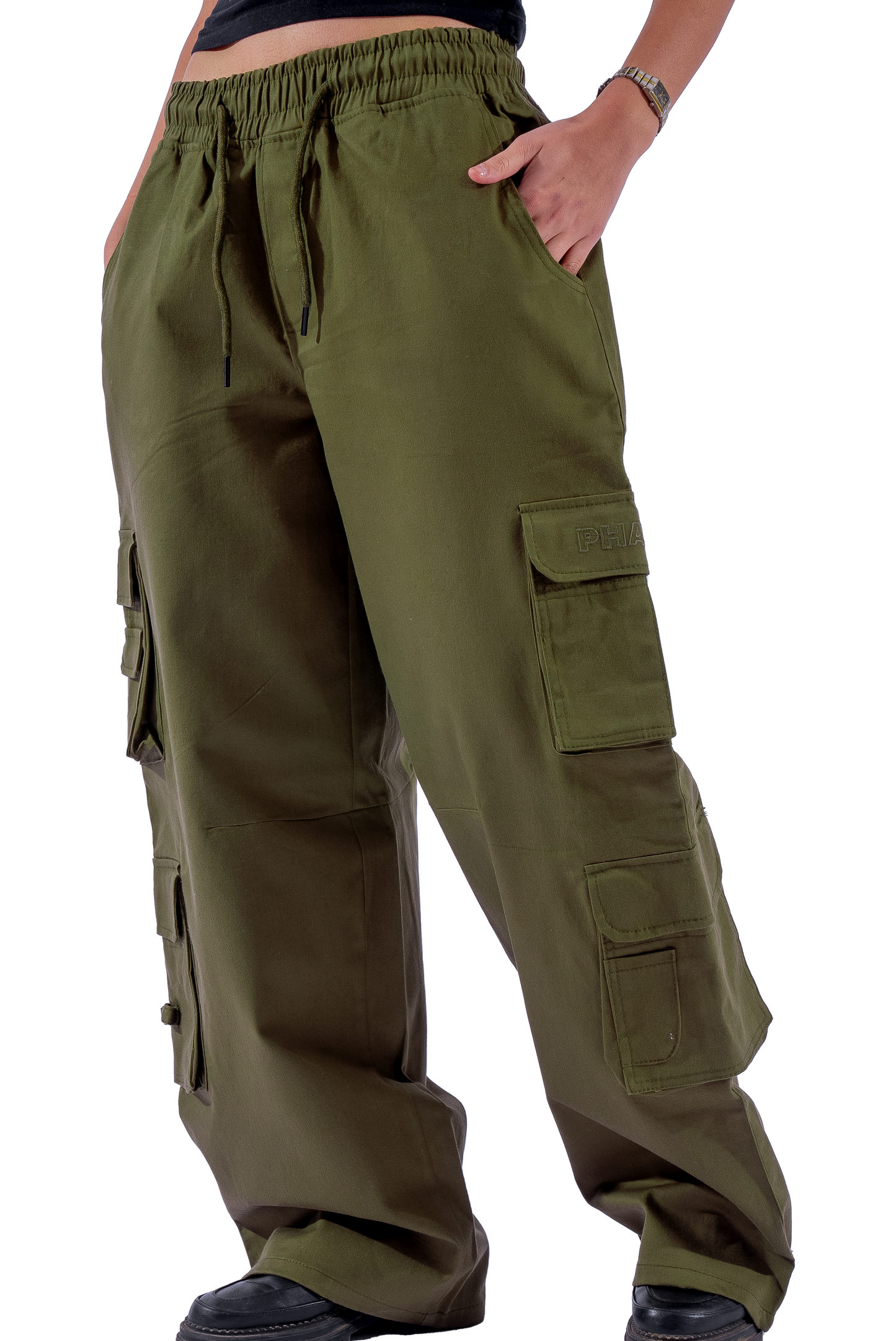 OLIVE CARGO PANTS