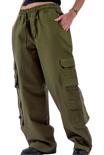 OLIVE CARGO PANTS