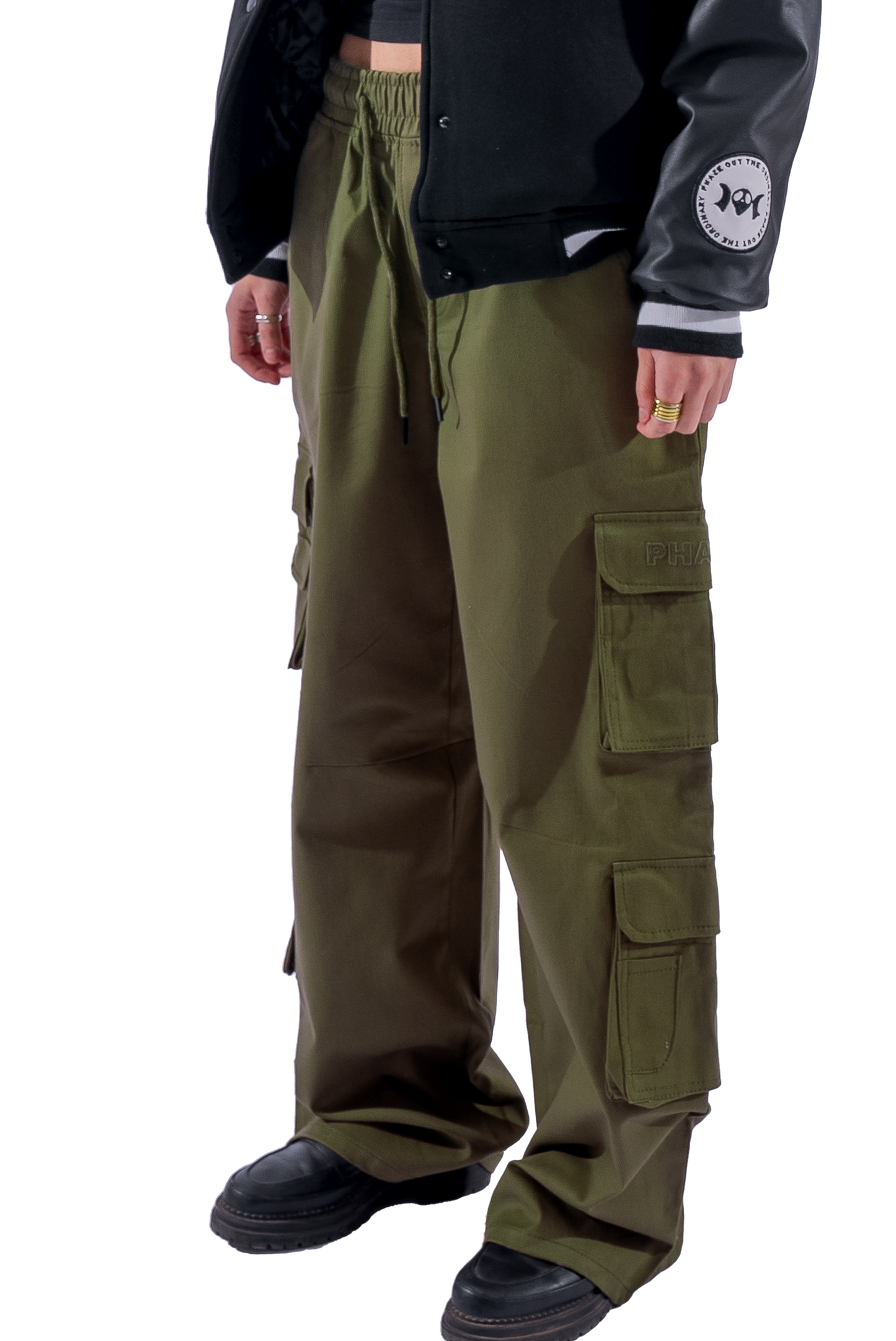 OLIVE CARGO PANTS