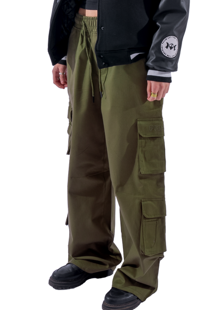 OLIVE CARGO PANTS