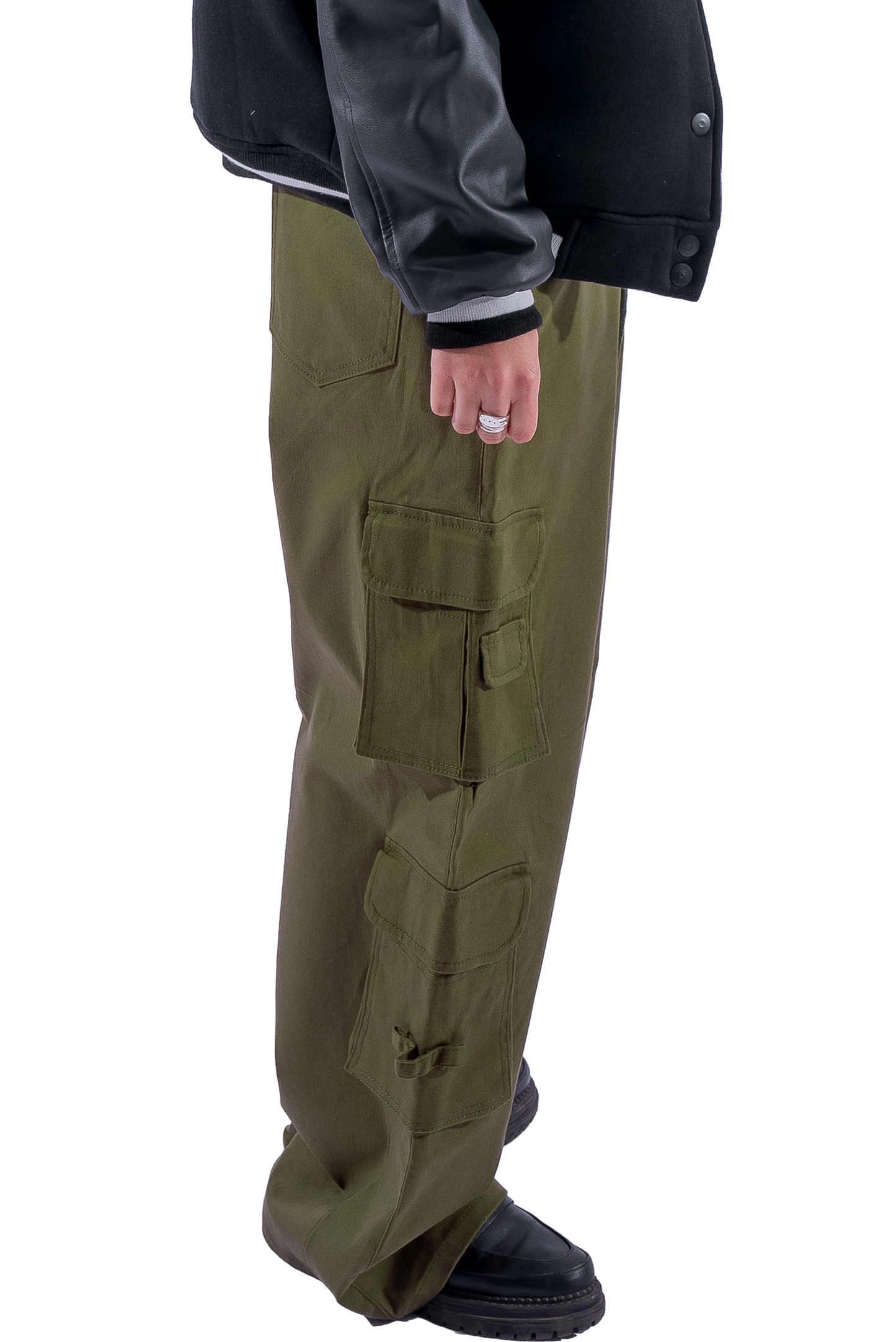 OLIVE CARGO PANTS